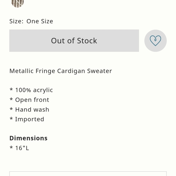 Anthropologie Metallic Fringe Cardigan Sweater - Picture 4 of 7